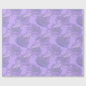 Lila Tigermuster Geschenkpapier (Flach)