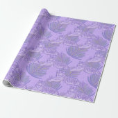 Lila Tigermuster Geschenkpapier (Ungerollt)