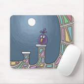 Lila Tiki Bird mit Vollmondmousepad Mousepad (Mit Mouse)
