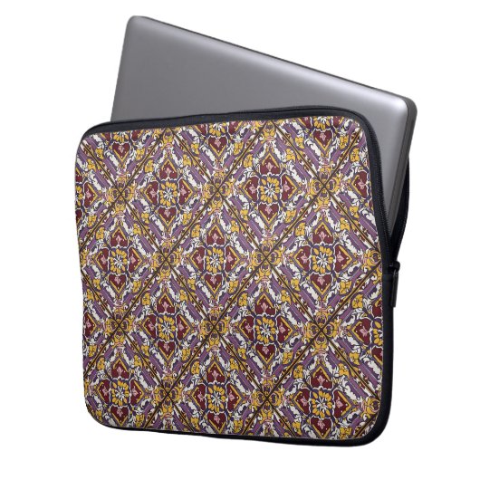 Lila Tile Laptopschutzhülle (Vorderseite Links)