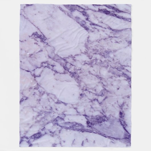Lila Tint Marble Stone Muster Fleecedecke (Vorderseite)