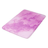 Lila Tinte verschüttetes Foto Badematte (Schrägansicht)