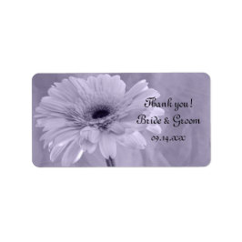 Lila Tinted Daisy Wedding Vielen Dank für Ihr Inte Adressaufkleber