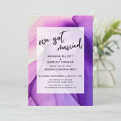 Lila Tinten, die wir nur für Verheirateten Empfang Einladung (Stehend Vorderseite)