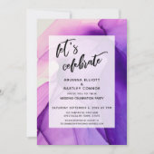 Lila Tinten für Hochzeitsempfang Einladung (Vorderseite)