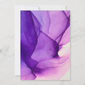 Lila Tinten glücklicherweise immer nach Hochzeit Einladung (Rückseite)