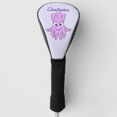 Lila Tintenfisch Design Golf Headcover (Vorderseite)