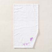 Lila Tintenfisch-Design mit Monogramm Badhandtuch Set (Handtuch)