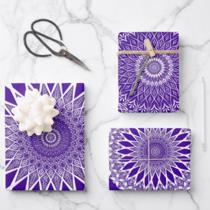 Lila Tintenfisch Tristyns Mandala Geschenkpapier Set