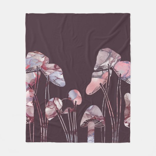 Lila Tintenpatronen Fleecedecke (Vorderseite)