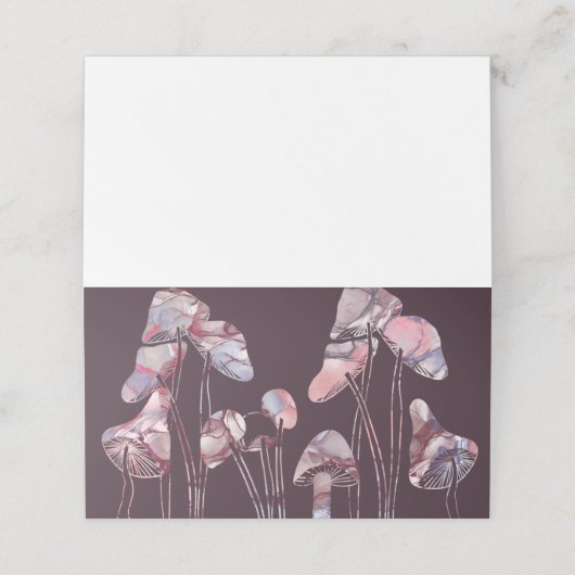 Lila Tintenpatronen Platzkarte (Außenseite Aufgefaltet)