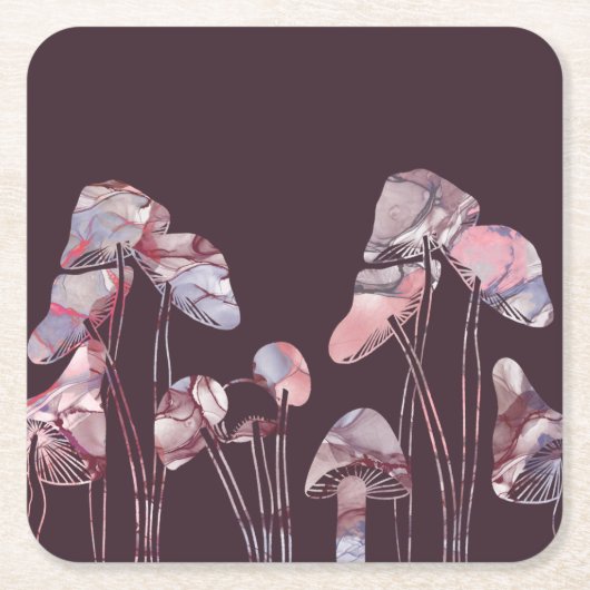 Lila Tintenpatronen Rechteckiger Pappuntersetzer (Vorderseite)