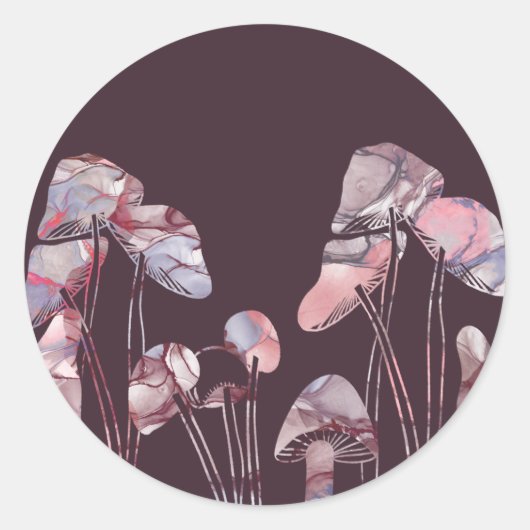 Lila Tintenpatronen Runder Aufkleber (Vorderseite)