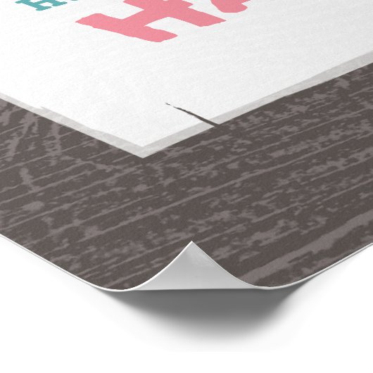 Lila Tipi Camping Birthday Poster (Ecke)