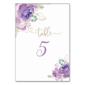 Lila Tischnummer (Vorderseite)