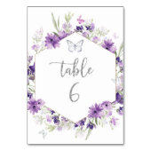 Lila Tischnummer (Vorderseite)