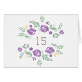 Lila Tischnummer (Vorderseite (Horizontal))