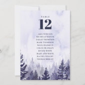 Lila Tischnummer der Kiefernwälder (Vorderseite)