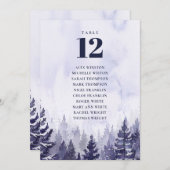 Lila Tischnummer der Kiefernwälder (Vorne/Hinten)