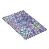 Lila Titanium Mirror Crosshatch Modern Notizblock (Rechte Seite)