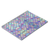 Lila Titanium Mirror Crosshatch Modern Notizblock (Linke Seite)