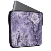 Lila Toile de Fleur Laptopschutzhülle (Vorne Rechts)
