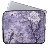 Lila Toile de Fleur Laptopschutzhülle (Vorderseite)