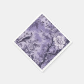 Lila Toile de Fleur Serviette (Ecke)