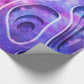 Lila Tone 3D abstrakter Hintergrund Geschenkpapier (Ecke)