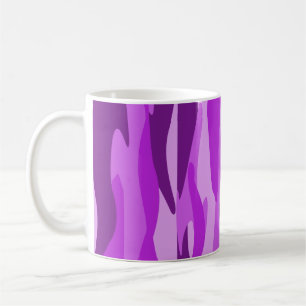 Lila Tone Abstrakt Camouflage Kaffeetasse