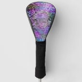 Lila Töne Diskothek Spiegelplätze und Glitzern Golf Headcover (Vorderseite)
