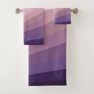 Lila-Töne Geometrische Abstrakte Kunst Badhandtuch Set