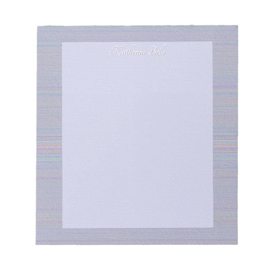Lila-Töne horizontale Streifen Textur-Optik Notizblock (Vorderseite)