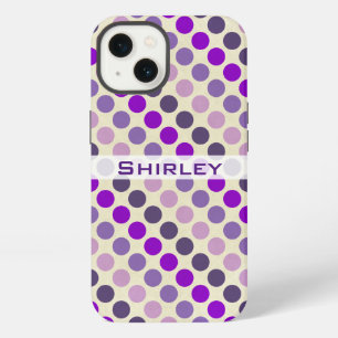 Lila Töne mit Punkten von Shirley Taylor iPhone 13 Hülle