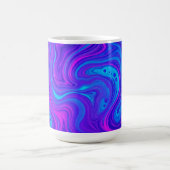 Lila Tone Wavy Psychedelic Design Kaffeetasse (Mittel)