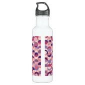 Lila Tone zeitgenössisches Design Edelstahlflasche (Rückseite)
