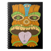 Lila Tongue Tiki Statue in Psychedelic Mood, Notizblock (Vorderseite)
