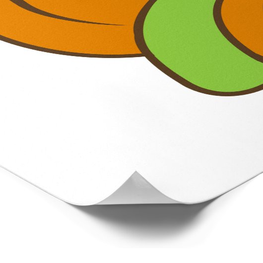 Lila Tongue Tiki Statue in Psychedelic Mood Poster (Ecke)