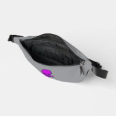 Lila Totenkopf graue Bauchtasche (Offen)