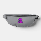 Lila Totenkopf graue Bauchtasche (Ablage )