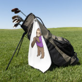 Lila Tragen von Schluchten-Bäumen Golfhandtuch (Gras)