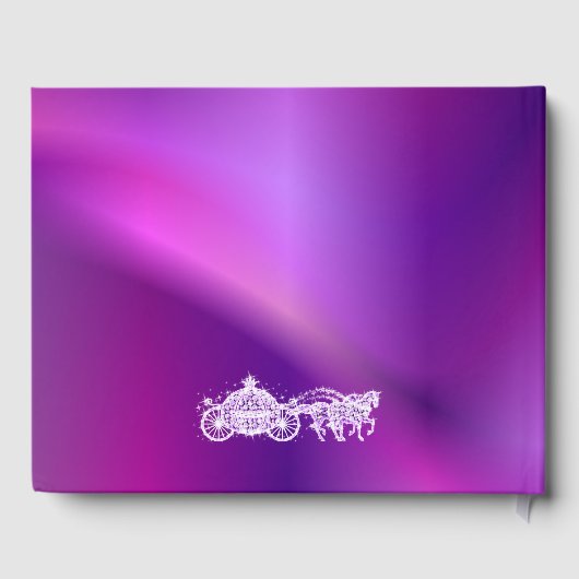 Lila Trainer für Pferde Quinceñera Gästebuch (Rückseite)