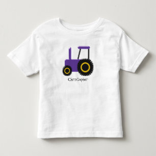 Lila Traktor addieren gerade Namen Kleinkind T-shirt