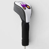 Lila Traktor Design Golf Headcover (angewinkelt)