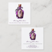 Lila Tränenbörse Quadratische Visitenkarte (Vorne/Hinten)