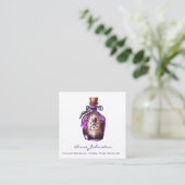Lila Tränenbörse Quadratische Visitenkarte (Stehend Vorderseite)