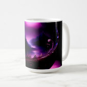 Lila, transparenter Globe mit Berglandschaft Kaffeetasse (VorderseiteRechts)