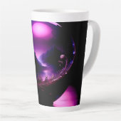 Lila, transparenter Globe mit Berglandschaft Milchtasse (Rechte Ecke)