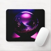 Lila, transparenter Globe mit Berglandschaft Mousepad (Mit Mouse)