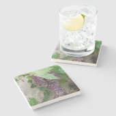 Lila Trauben auf dem Weinberg Untersetzer (Seitenansicht)